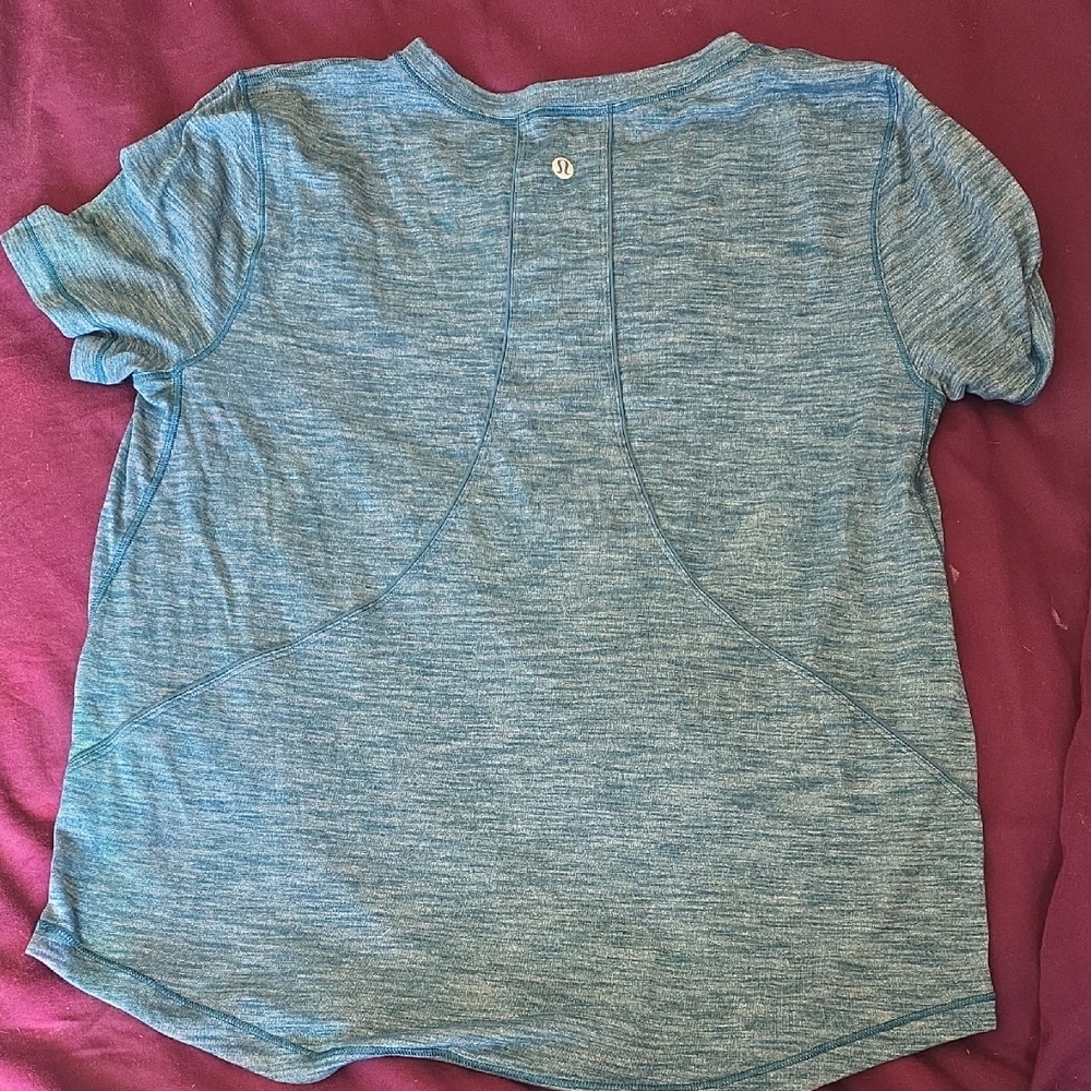 lululemon athletica Heathered Blue Short Sleeve Tee - Picture 2 of 3